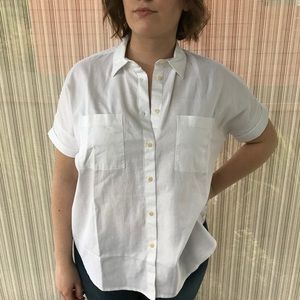 Madewell white cotton courier shirt